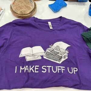 Bella Canvas Purple Tee with Creative Print- Ideal for Writers and/or Teachers